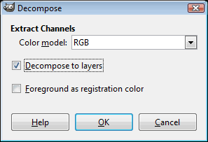 The Decompose dialog.