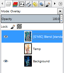 Set the resulting G’MIC output layer to Overlay blend mode.