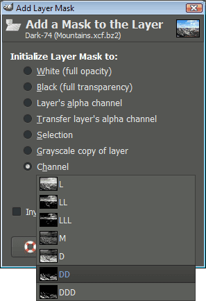 Pat David GIMP Luminosity Mask Tutorial Add Layer Mask Split Tone