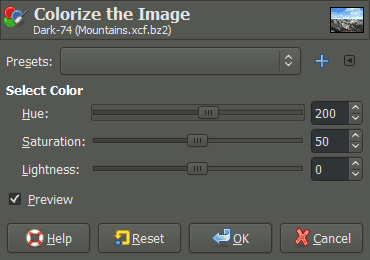 Pat David GIMP Luminosity Mask Tutorial Split Tone Colorize